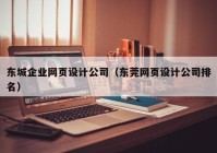 东城企业网页设计公司（东莞网页设计公司排名）